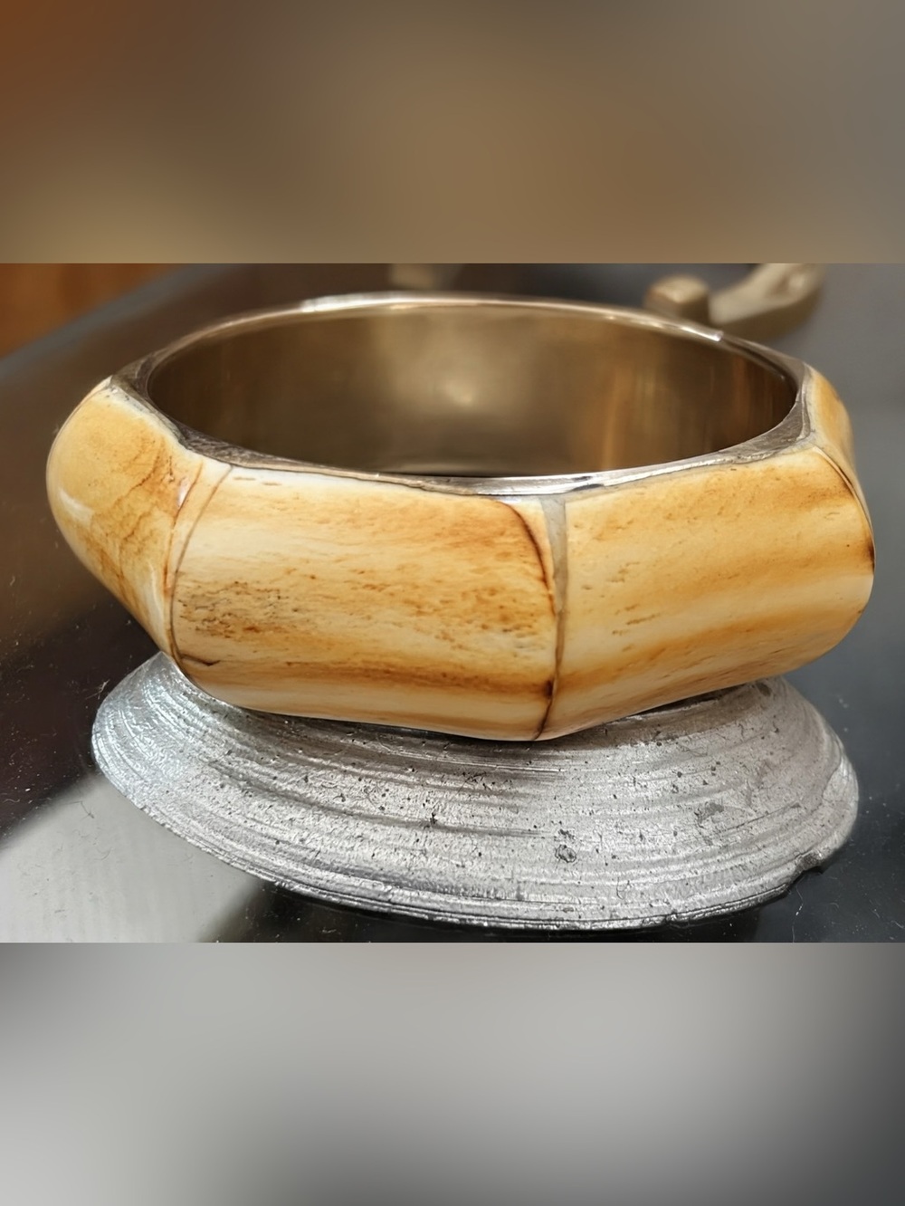Vintage And Stylish Bamboo Shaped Bangle with Brass